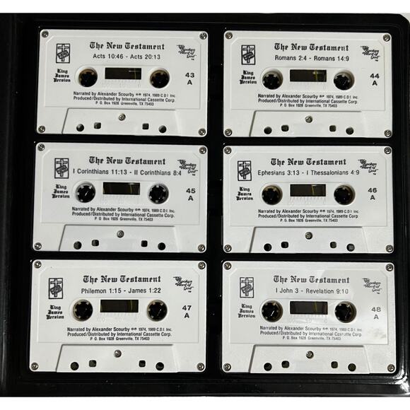 VTG New Testament King James Version by Alexander Scourby Cassettes 1980's - Picture 2 of 4